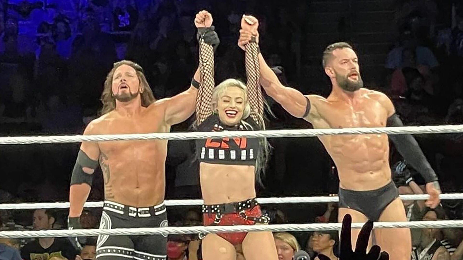 Liv Morgan Joins AJ Styles Finn Balor At WWE Live Event In Florence