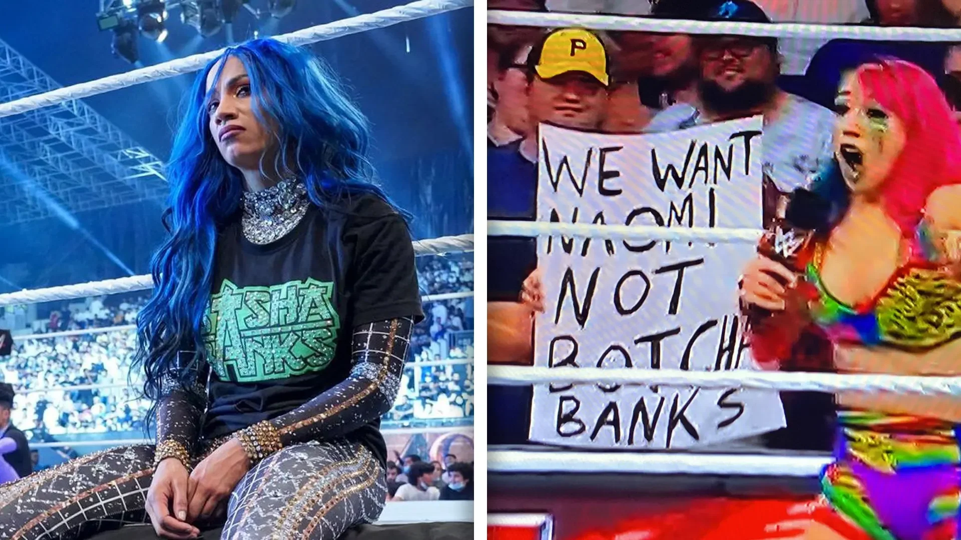 WATCH: WWE Removed Insulting Sasha Banks Sign During RAW