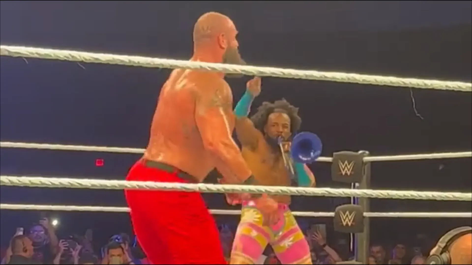 Braun Strowman Dances With The New Day At WWE Live Event In Fresno California