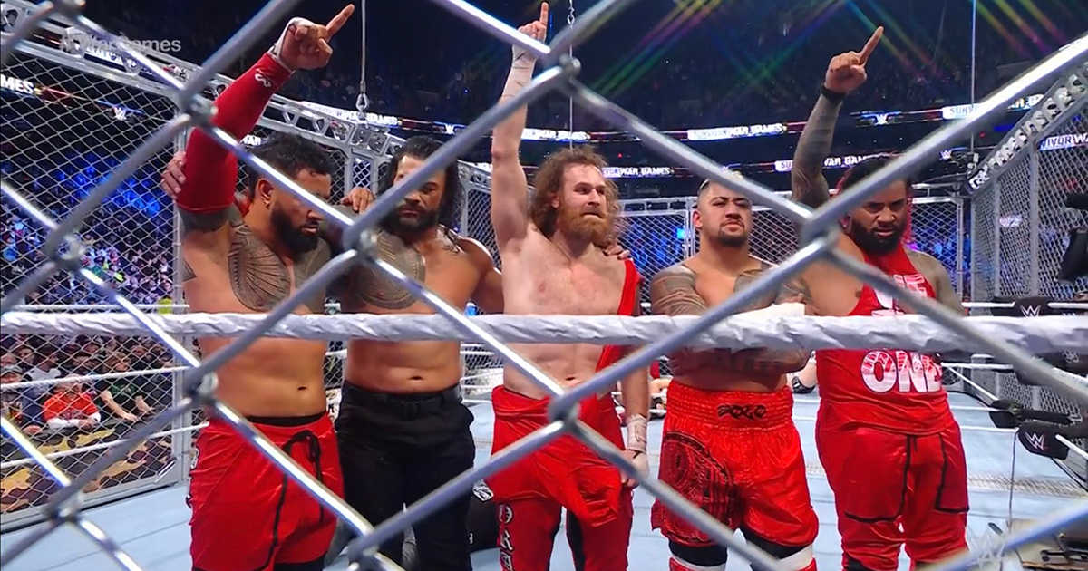 The Bloodline Def. Kevin Owens, Drew McIntyre & The Brawling Brutes In A WarGames Match