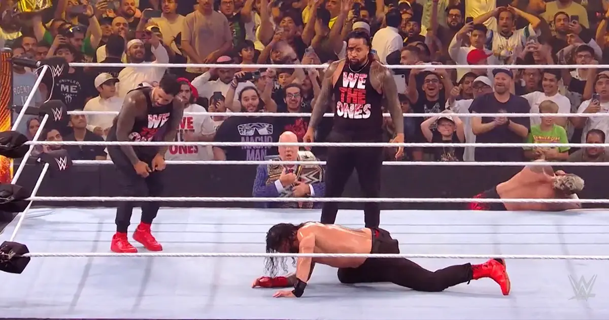 Kevin Owens Sami Zayn Defeat Roman Reigns Solo Sikoa Jimmy Uso Turned On Reigns At WWE Night Of Champions