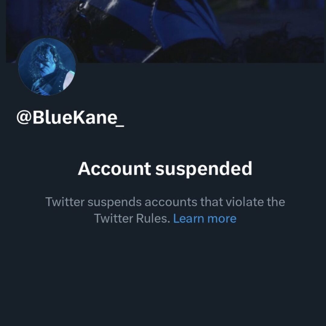 Blue Kanes account has been permanently suspended by Twitter