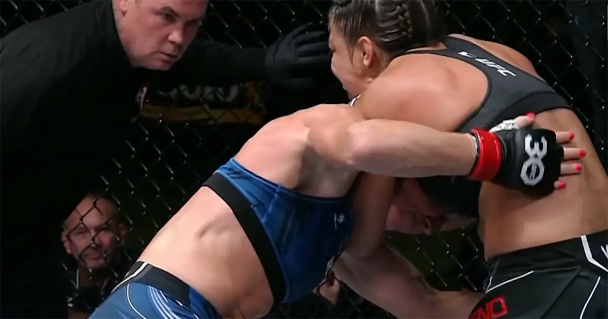 UFC Fight Night Results Mayra Bueno Silva Submits Holly Holm With Guillotine Choke