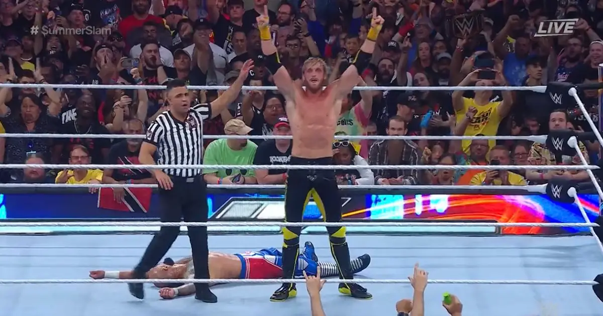 Logan Paul Defeats Ricochet At WWE SummerSlam