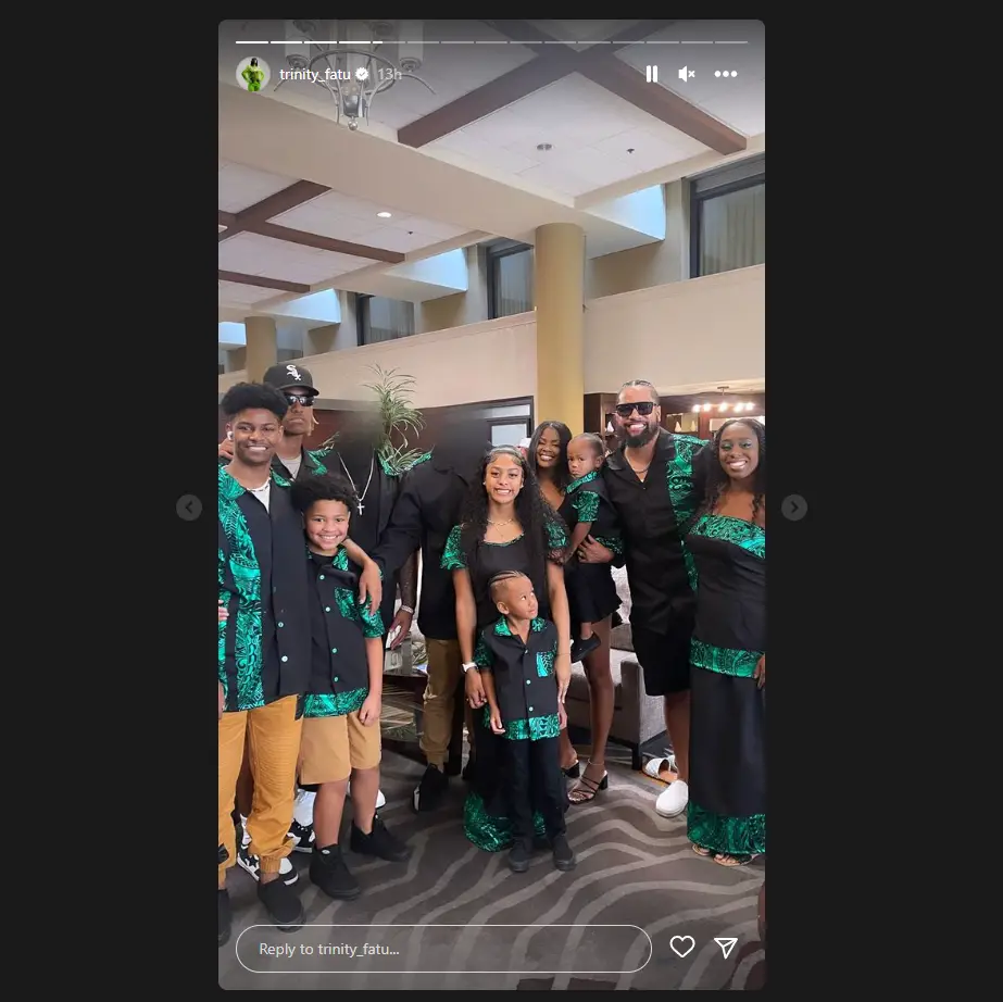 Trinity Blurs Out Jey Uso & Solo Sikoa In Family Photo To Keep Kayfabe Alive