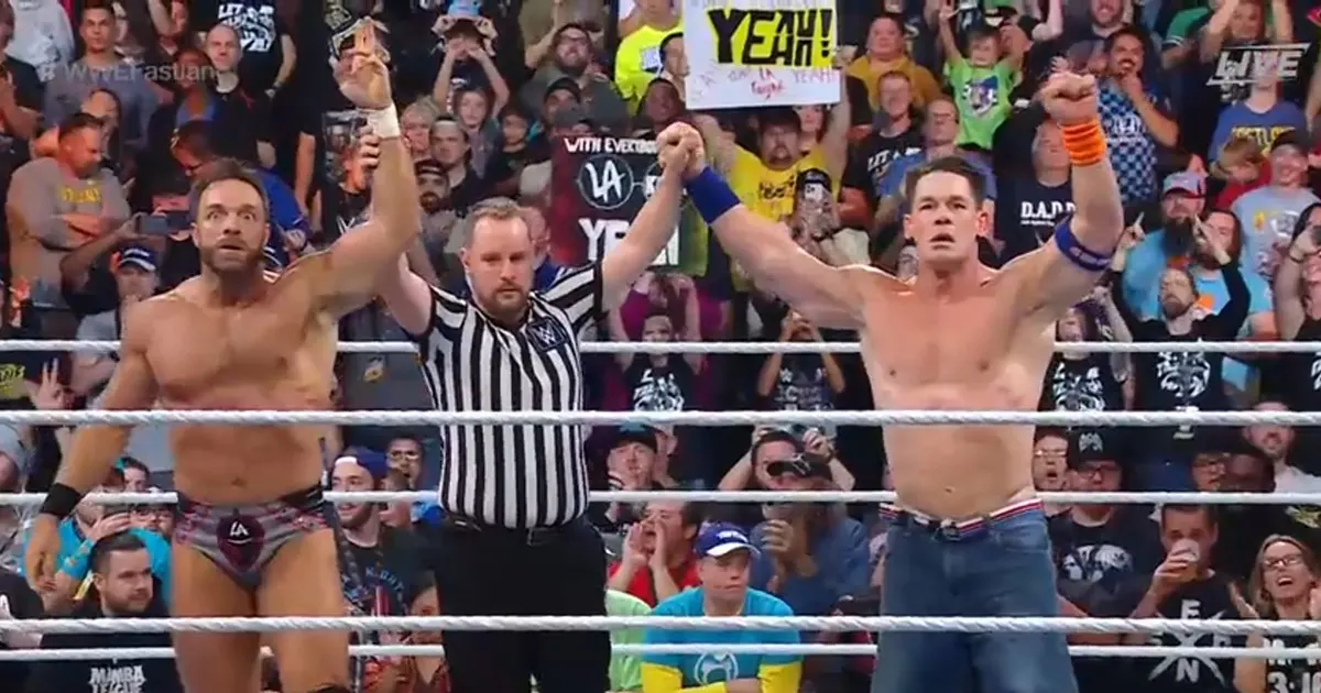 John Cena & LA Knight Defeat Solo Sikoa & Jimmy Uso At WWE Fastlane